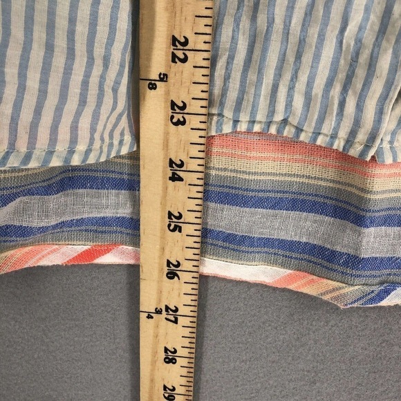 Lemlem by Liya Kebede Womens Top Blouse Pleat Boho Peasant White Medium M - Picture 5 of 7